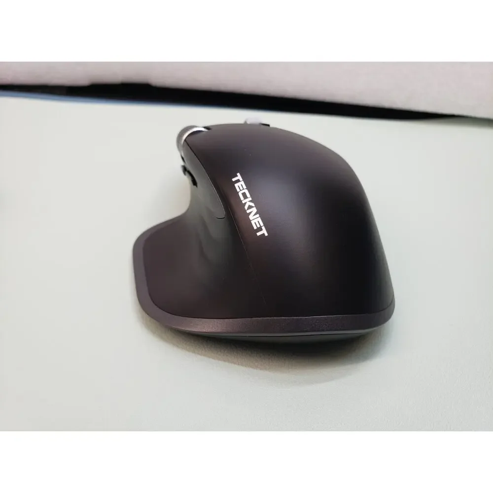 TECKNET TK-MS029 Tri-Mode Rechargeable Wireless Ergonomic Mouse (Black)